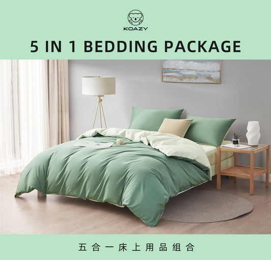 5 IN 1 BEDDING PACKAGE- Agate Green